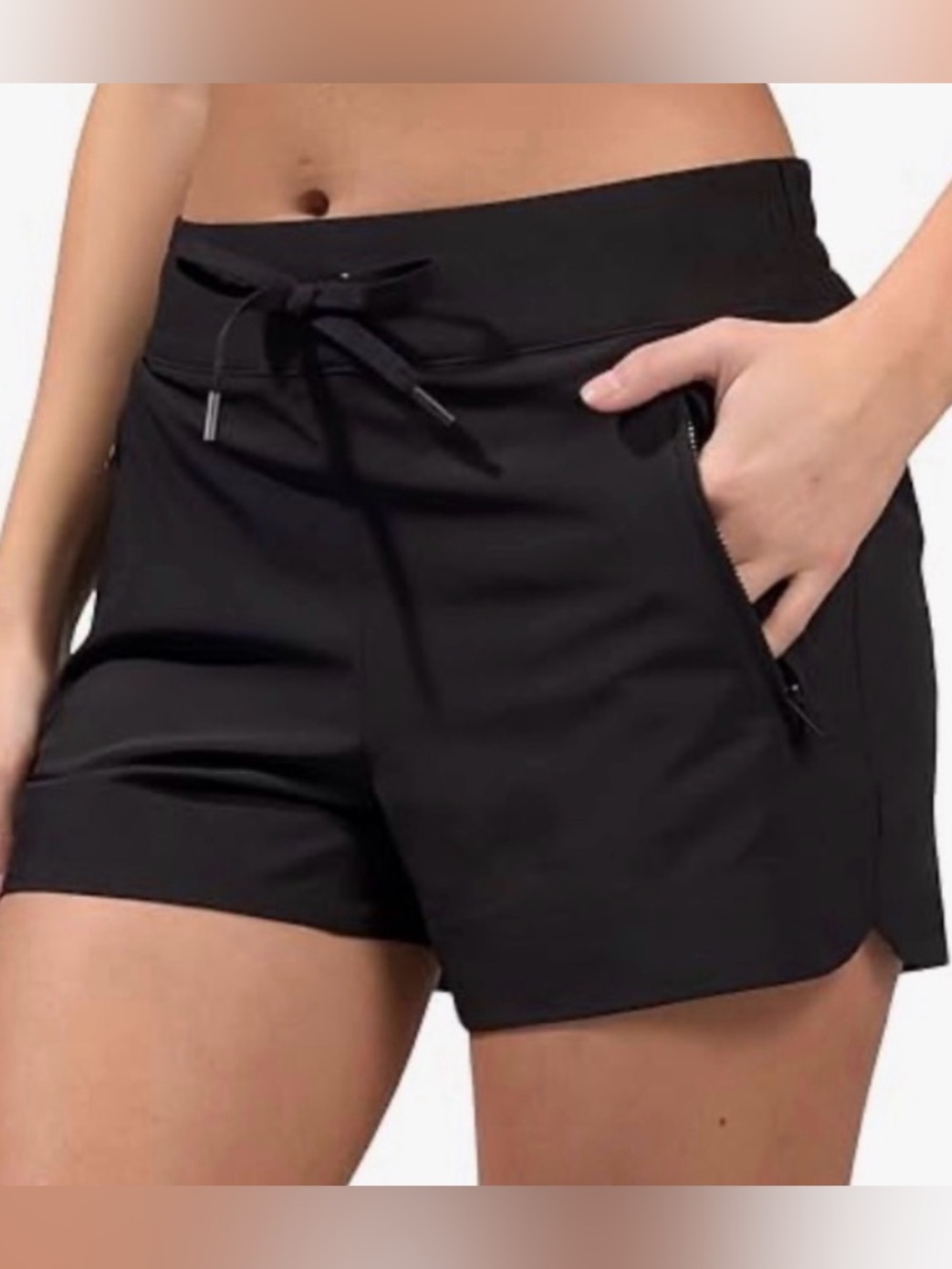 NWOT 90 Degrees Women's Black Athletic Shorts size L